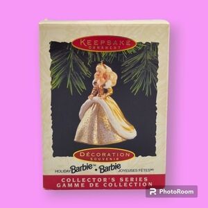 Vintage 1994 Hallmark Keepsake Holiday Barbie Christmas Ornament